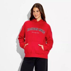 Women's Oversized Graphic Hooded Pullover Sweatshirt - Wild Fable™